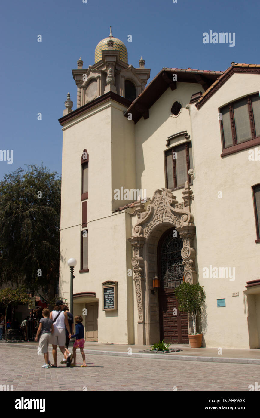 Plaza Chiesa Metodista, 115 Paseo De La Plaza, El Pueblo de Los Angeles State Historic Park Foto Stock