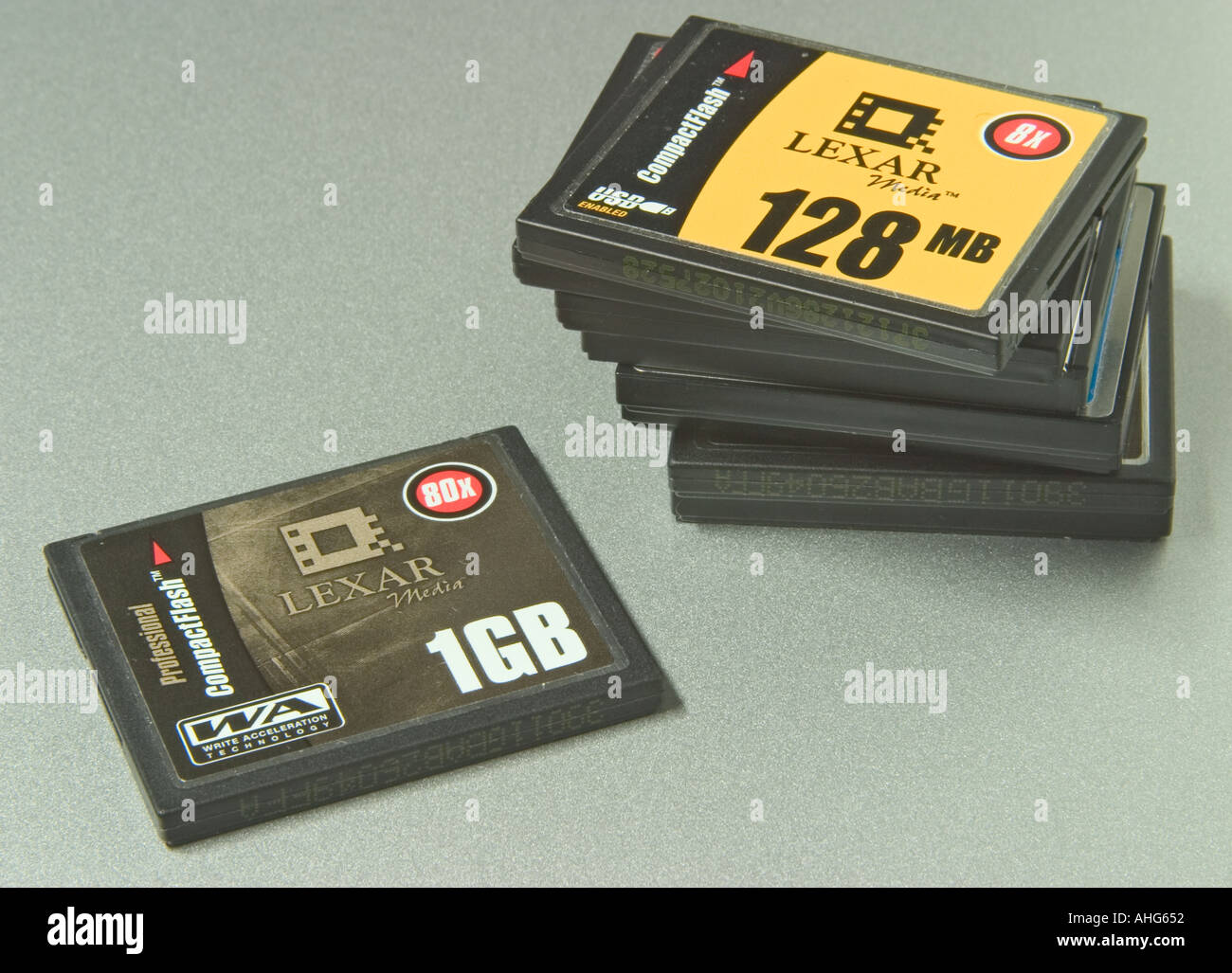 Vari formati di schede Compact Flash Foto Stock
