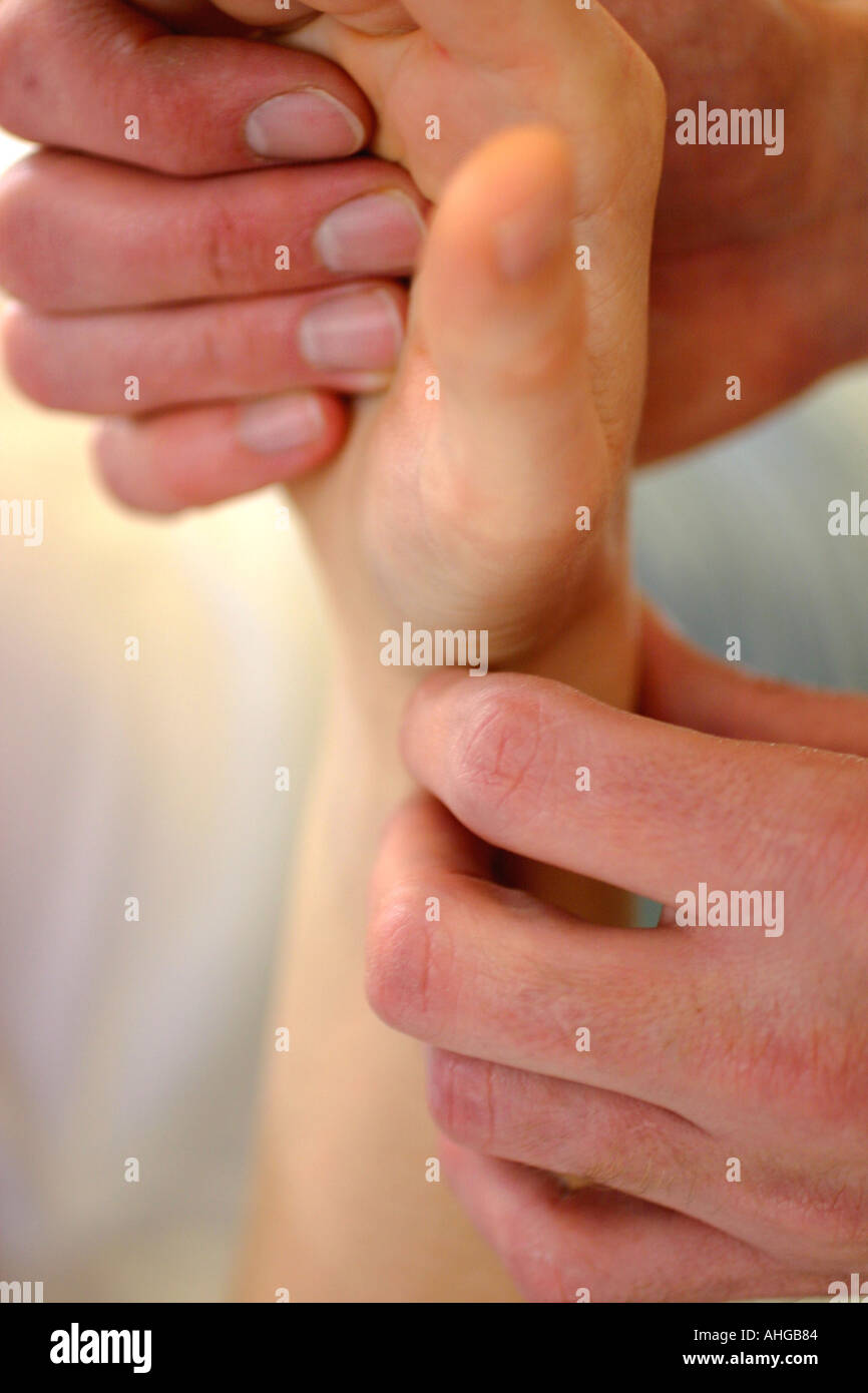 Impulso di prendere la medicina cinese tradizionale Foto Stock