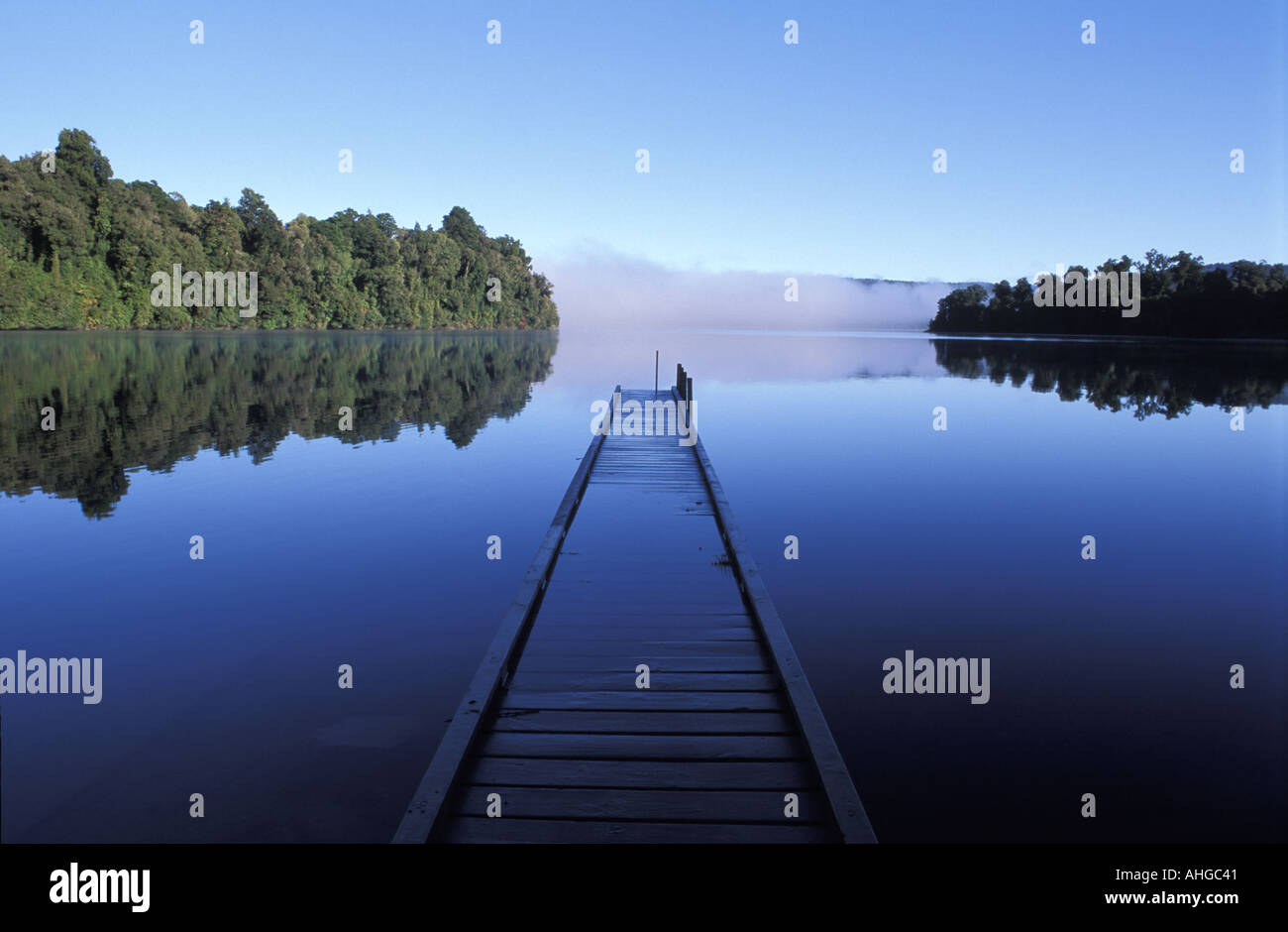 Lago Mapourika Westland Isola del Sud della Nuova Zelanda Foto Stock