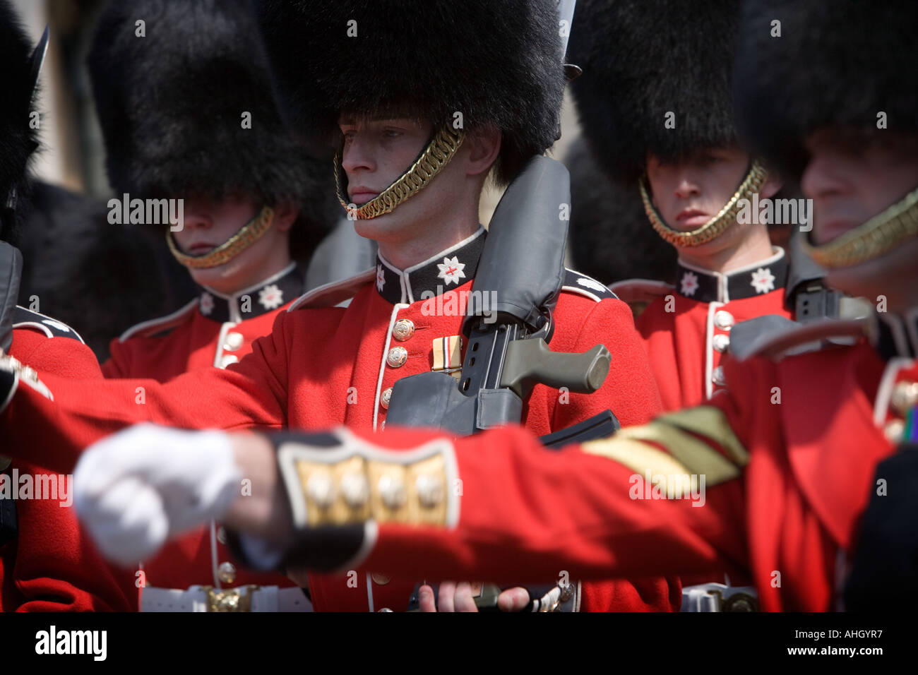 Modifica della guardia al Castello di Windsor Foto Stock