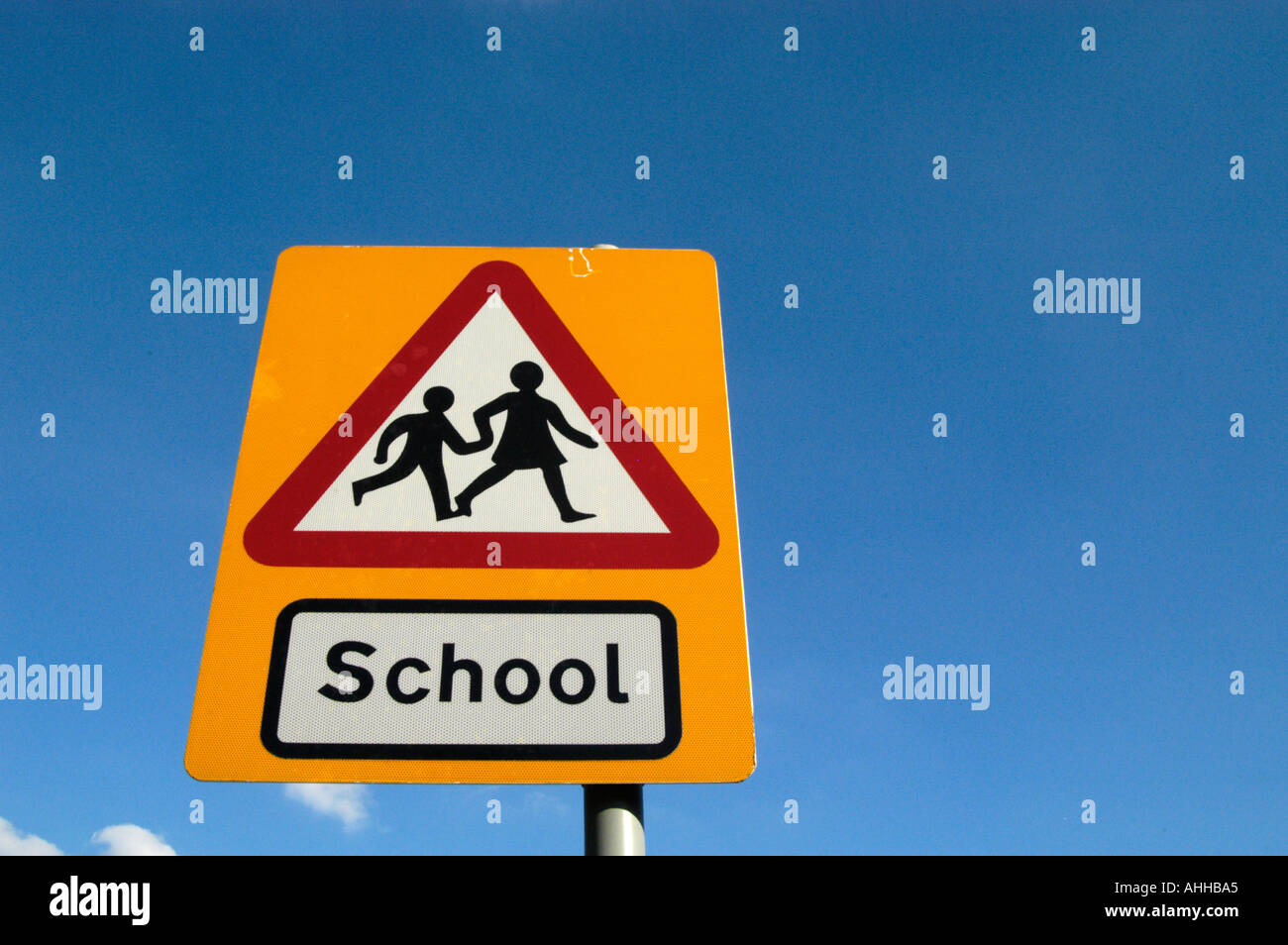 Attraversamento Scuola segno, REGNO UNITO Foto Stock