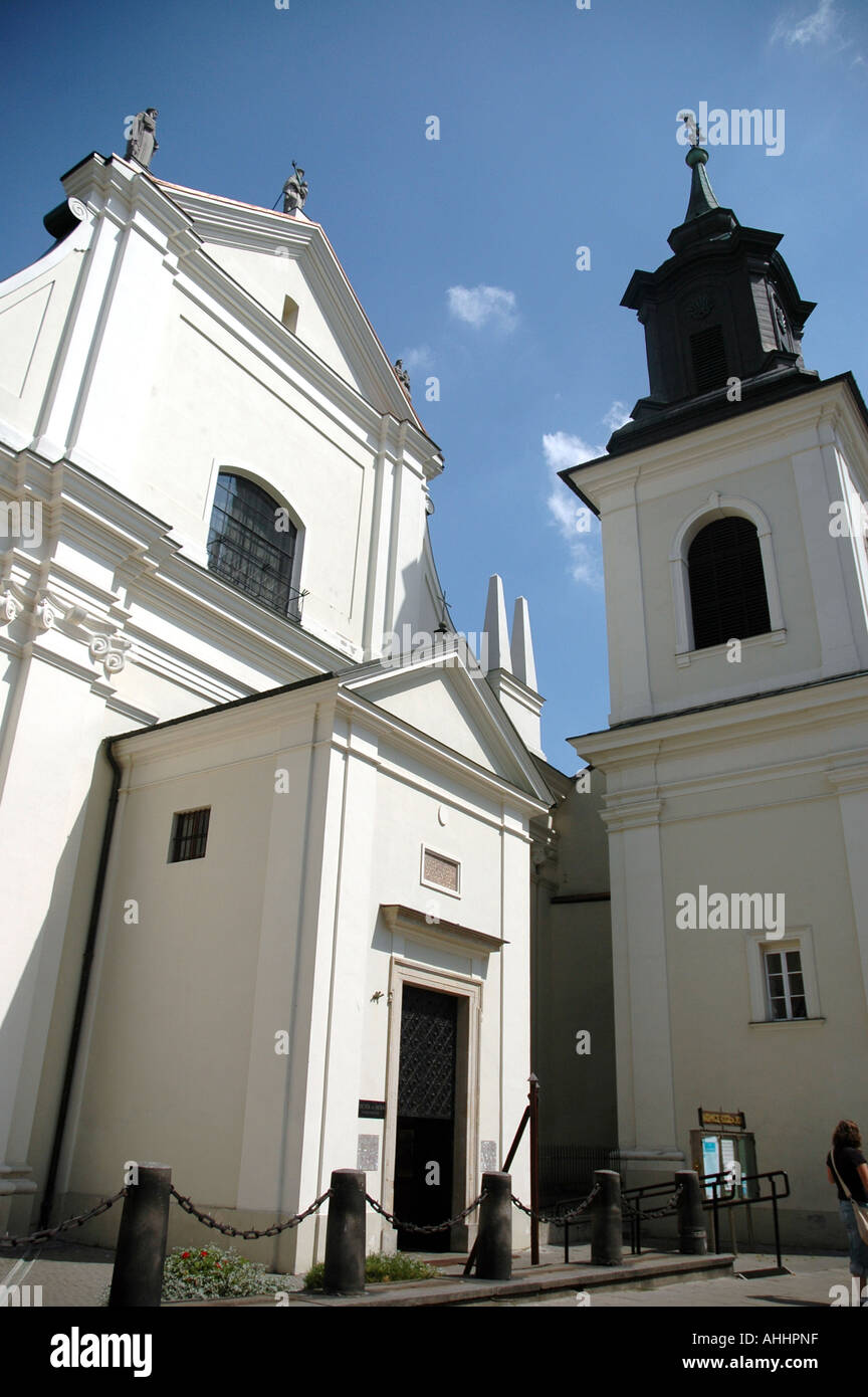 Fratelli Dominicana San Jacek ministro della Chiesa sulla Freta Street, Città Nuova di Varsavia, Polonia Foto Stock