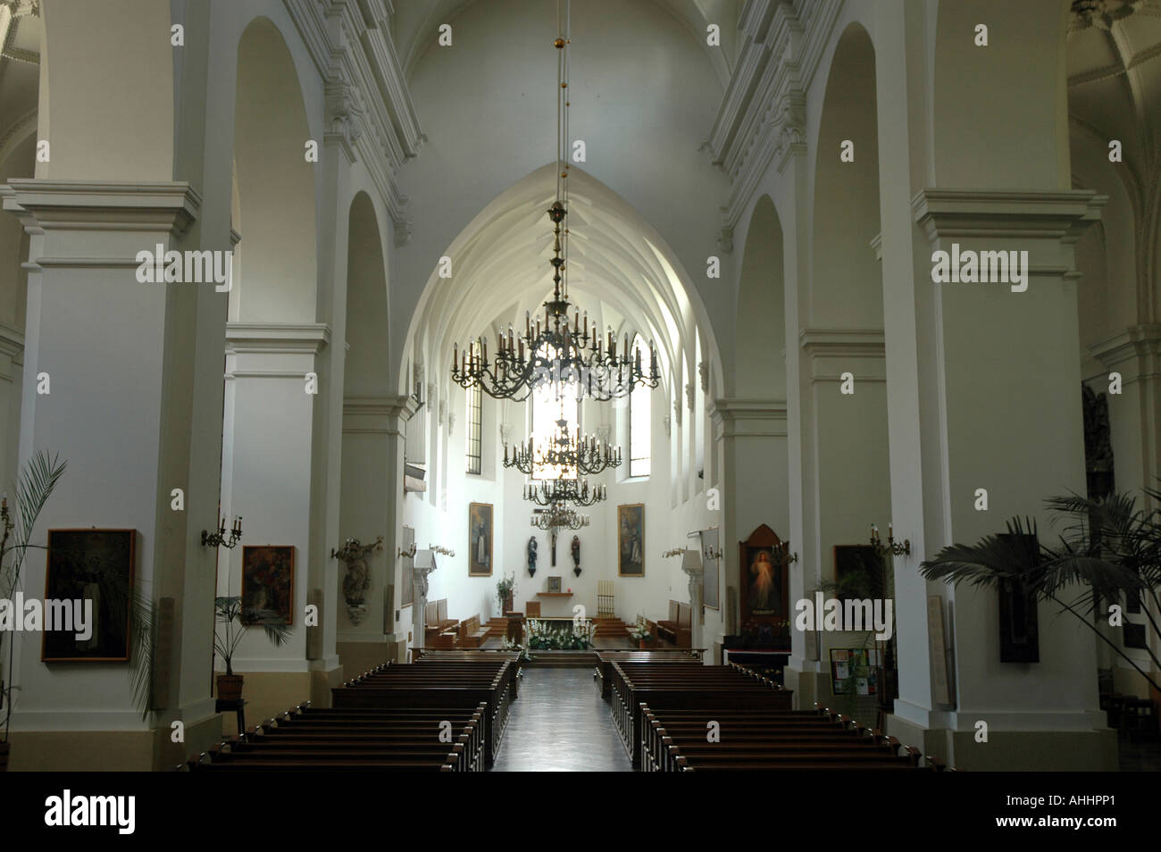 Fratelli Dominicana San Jacek ministro della Chiesa sulla Freta Street, Città Nuova di Varsavia, Polonia Foto Stock