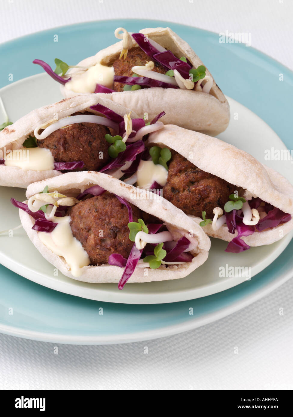 Falafel pane pitta Foto Stock
