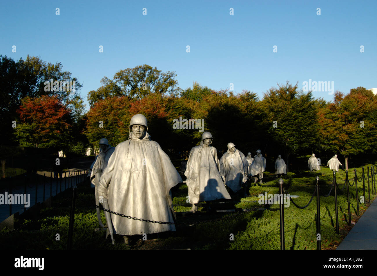 La Korean Veterans Memorial sul Mall di Washington DC, Stati Uniti d'America Foto Stock
