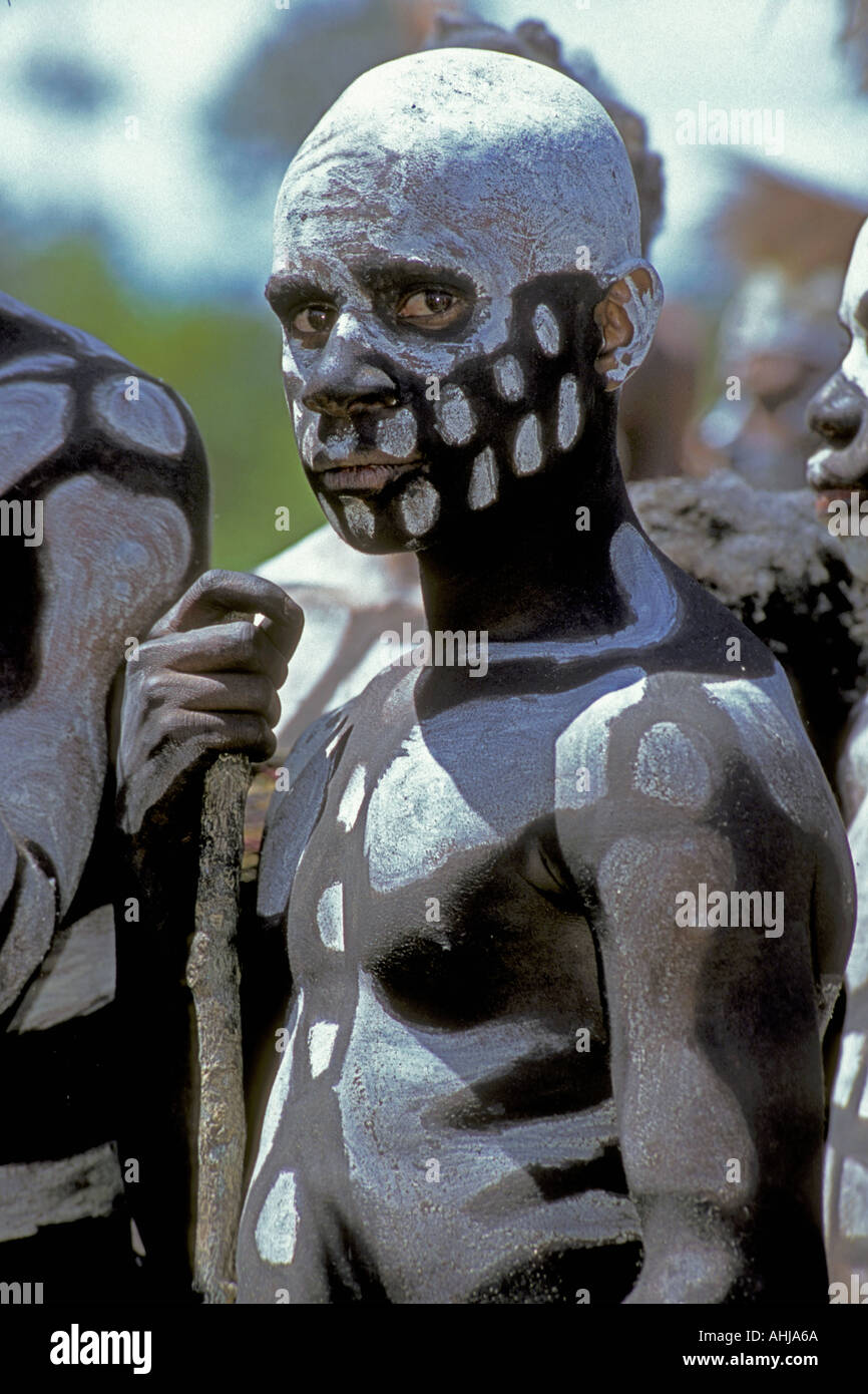 Papua Nuova Guinea, Highlands Occidentali Provincia, Mt. Hagen Spettacolo Culturale Foto Stock