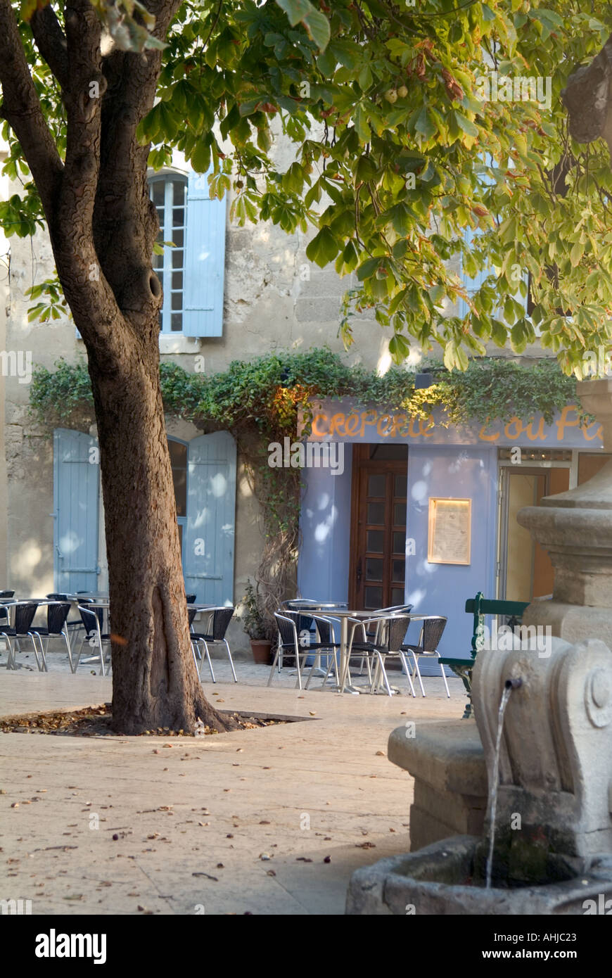Creperia in Saint Remy de Provence Foto Stock