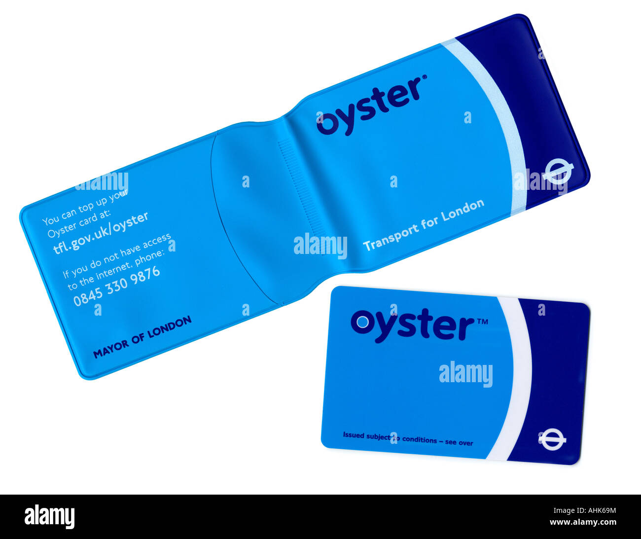 Oyster Card per utilizzare i mezzi di trasporto pubblico di Londra, Gran Bretagna. Foto Stock
