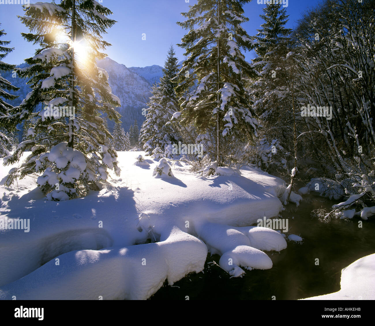 DE - Baviera: inverno vicino a Ettal Foto Stock