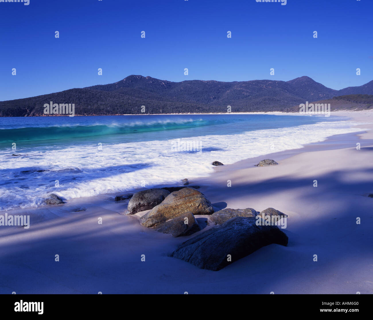 Wineglass Bay Beach Parco Nazionale di Freycinet Tasmania Australia Foto Stock