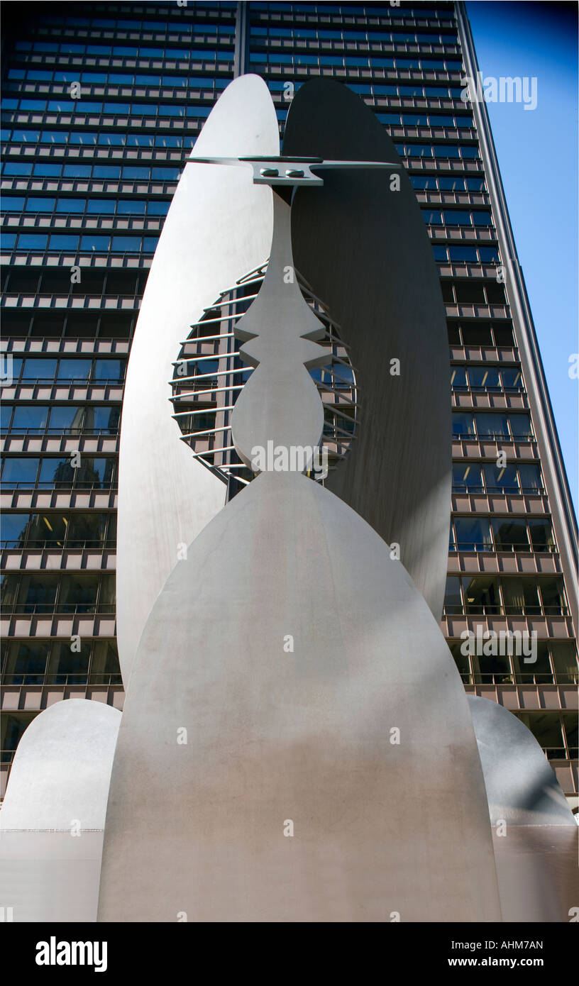 La scultura di PICASSO DALEY PLAZA CHICAGO ILLINOIS USA Foto Stock