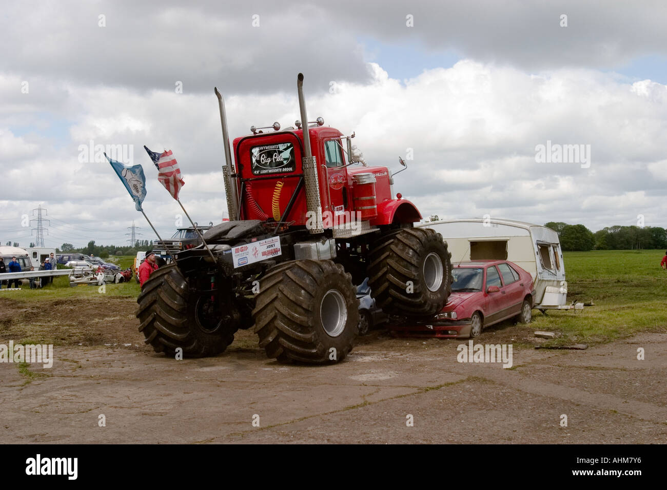 Big Pete auto frantumazione di monster truck Foto Stock