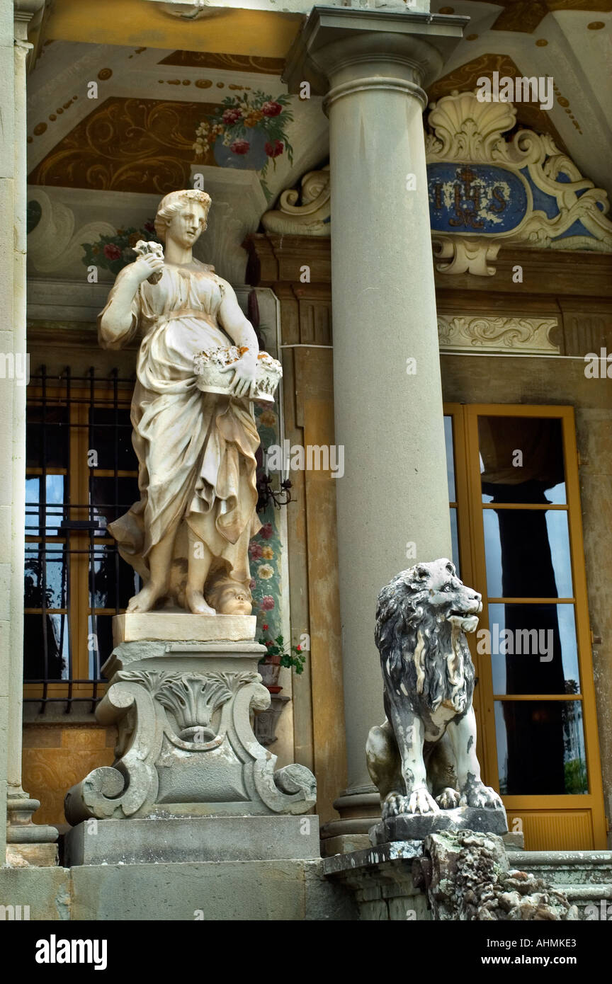 Villa Torrigiani Lucca parco giardino Toscana Italia Foto Stock