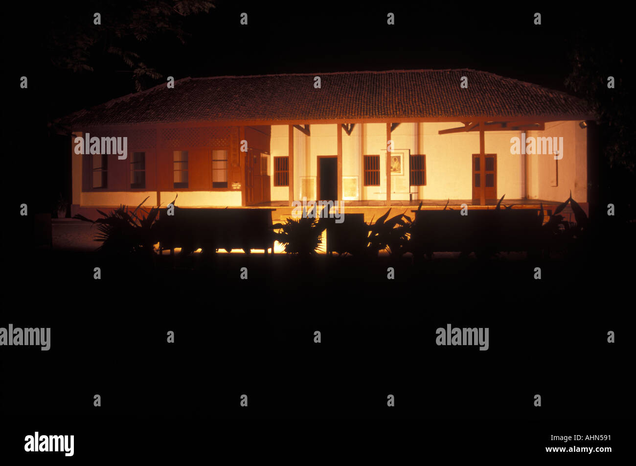 Il Mahatma Gandhi Ashram, Ahmedabad, Gujarat, India Foto Stock