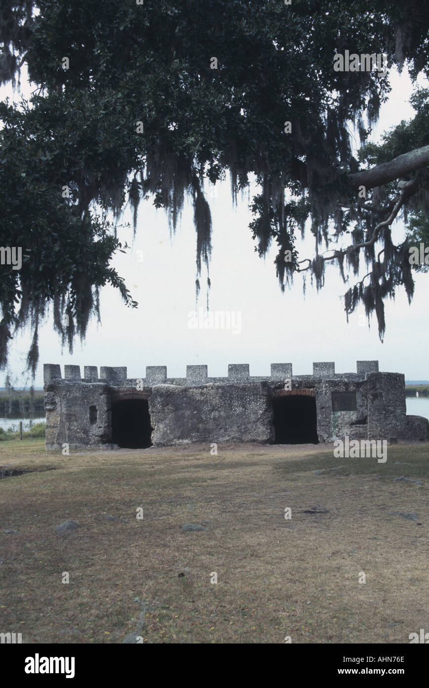 Fort Frederica St Simon's Island Georgia Foto Stock