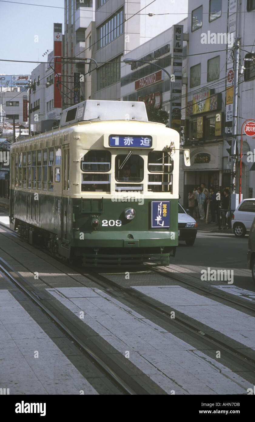 Il Tram Nagasaki Giappone Foto Stock