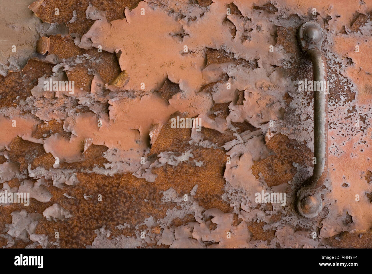 Rusty piastra in metallo Foto Stock