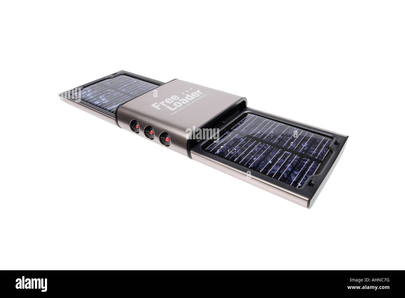Energia solare portatile da pannelli solari Foto Stock