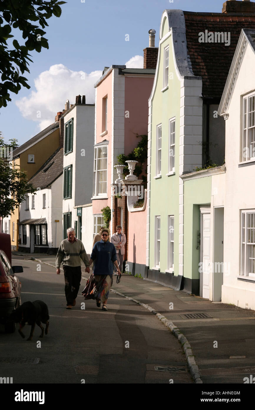 Regno Unito Devon Topsham stile olandese case in The Strand Foto Stock