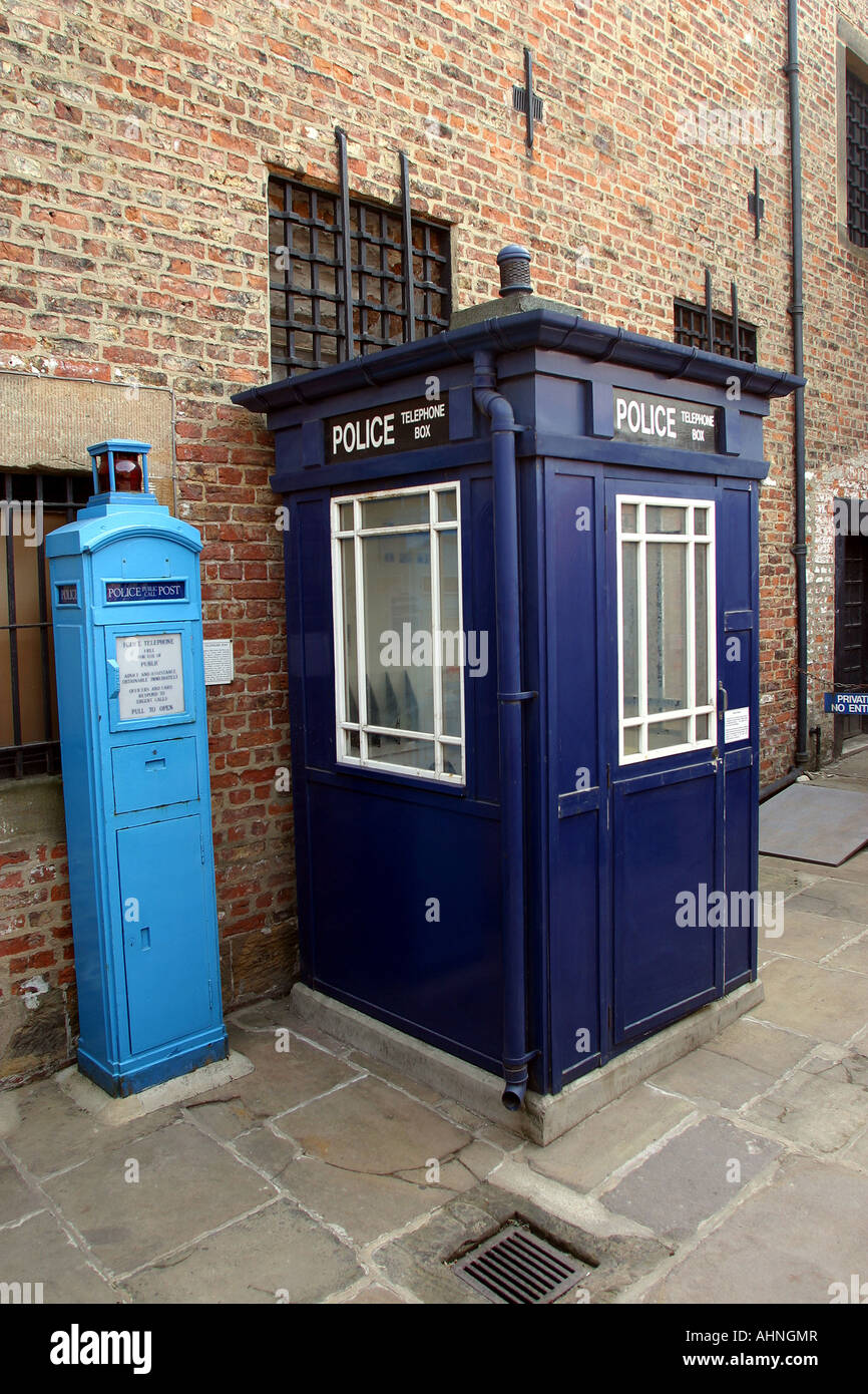 Regno Unito Yorkshire Ripon St Marygate Casa del museo di correzione della polizia nella casella chiamata Foto Stock