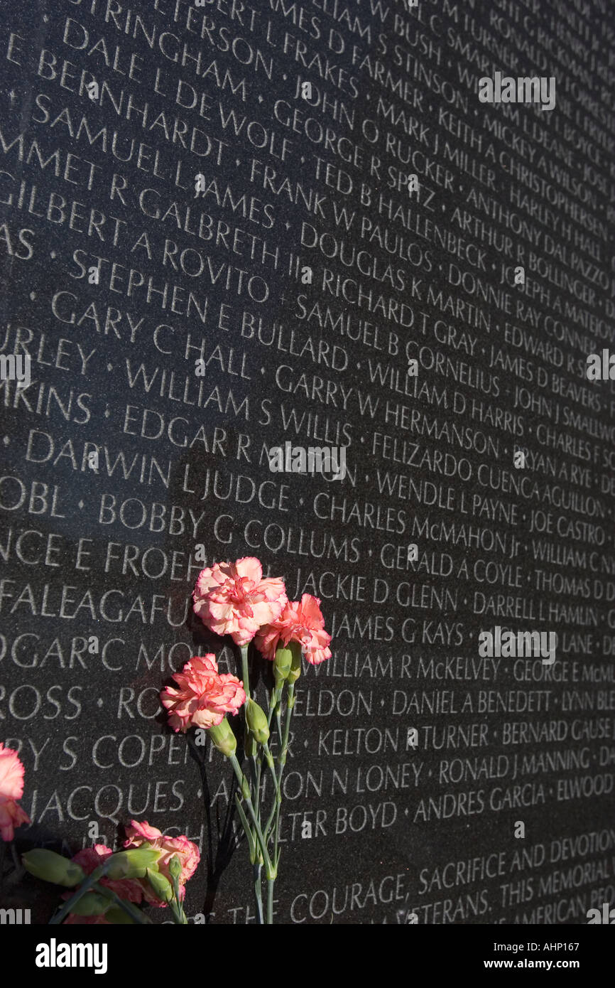 Vietnam Veterans Memorial a Washington Foto Stock