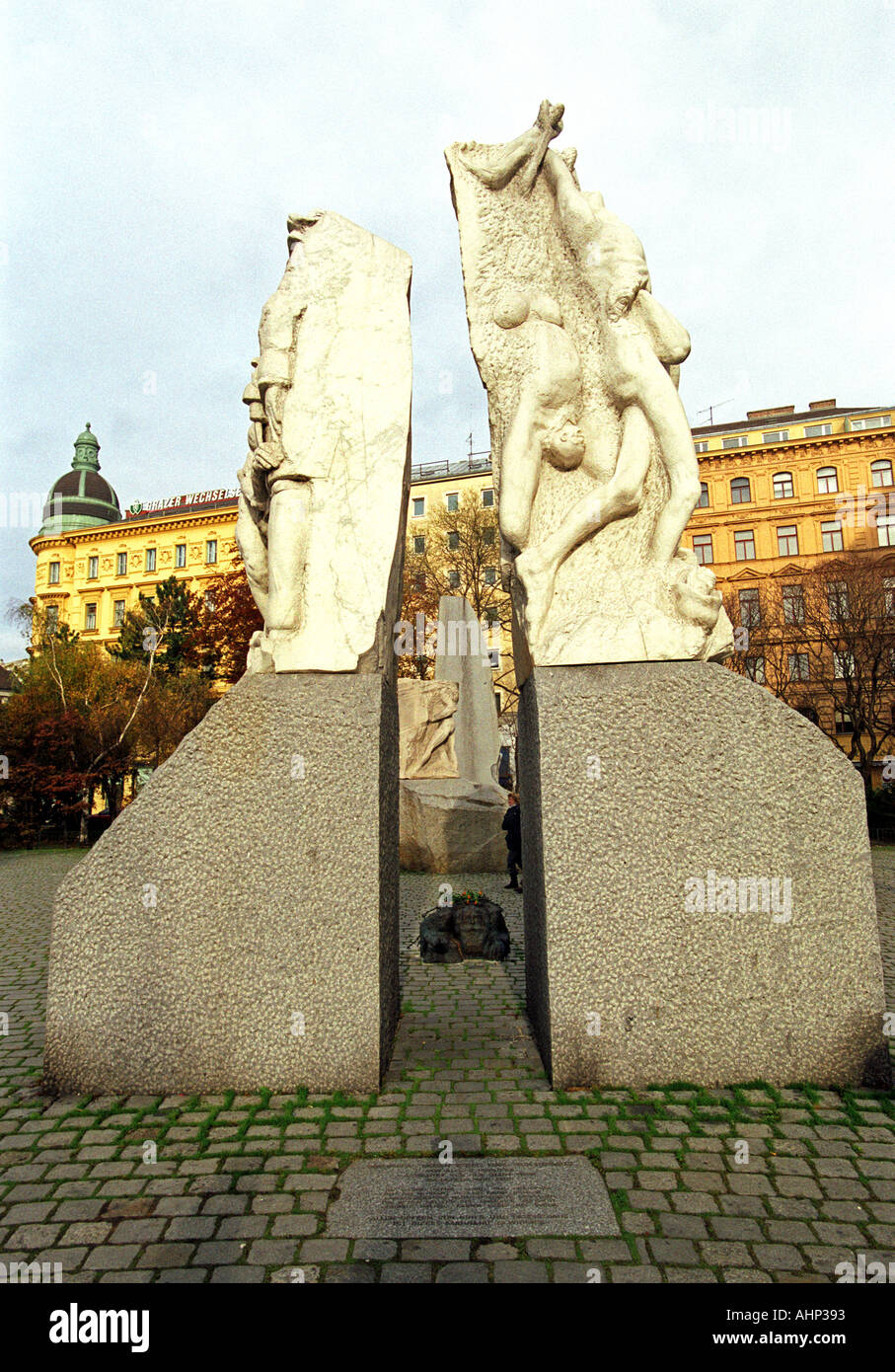 Contro il fascismo e il memoriale di guerra a Vienna Austria Foto Stock