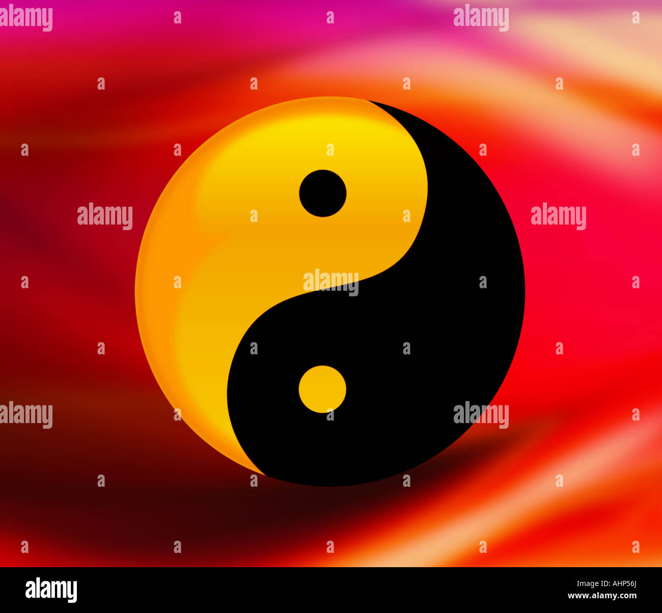 Ying e Yang simbolo Foto Stock