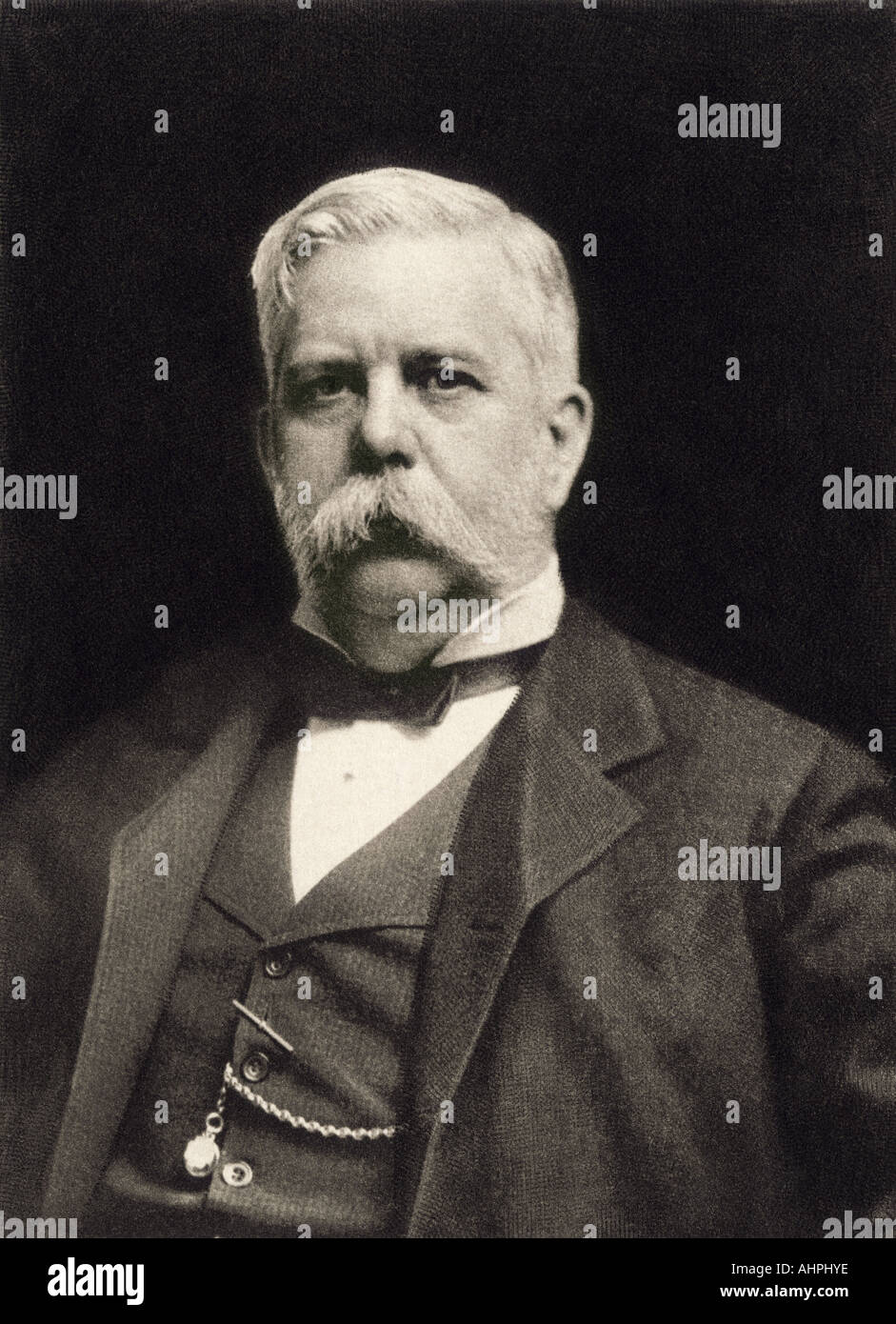 George Westinghouse circa 1900. Mezzitoni di una fotografia Foto Stock