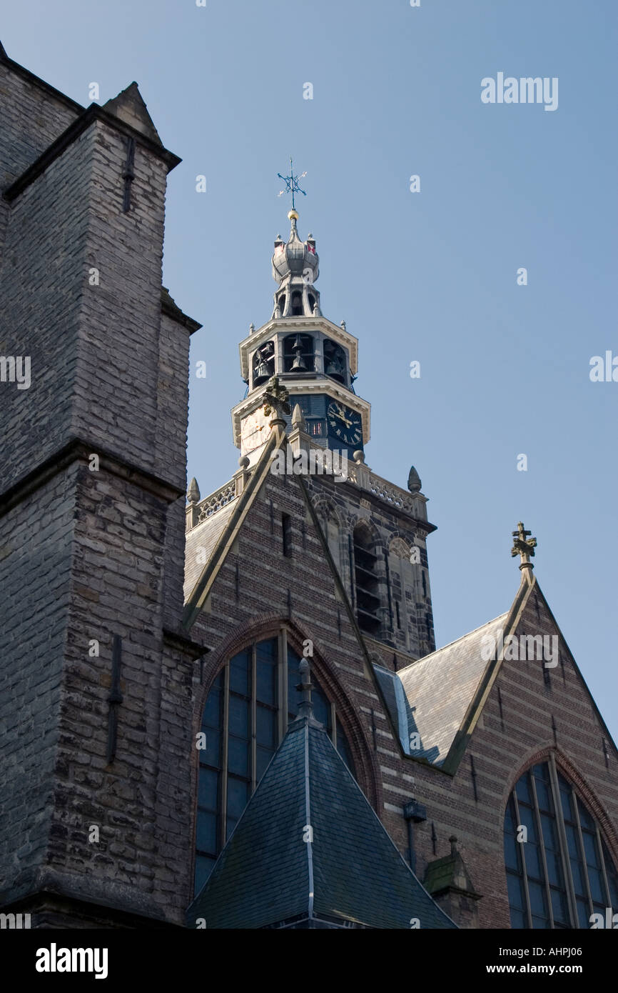 Il grande o di San Giovanni la Chiesa con 64 le finestre di vetro macchiate Gouda Zuid Holland Olanda Foto Stock