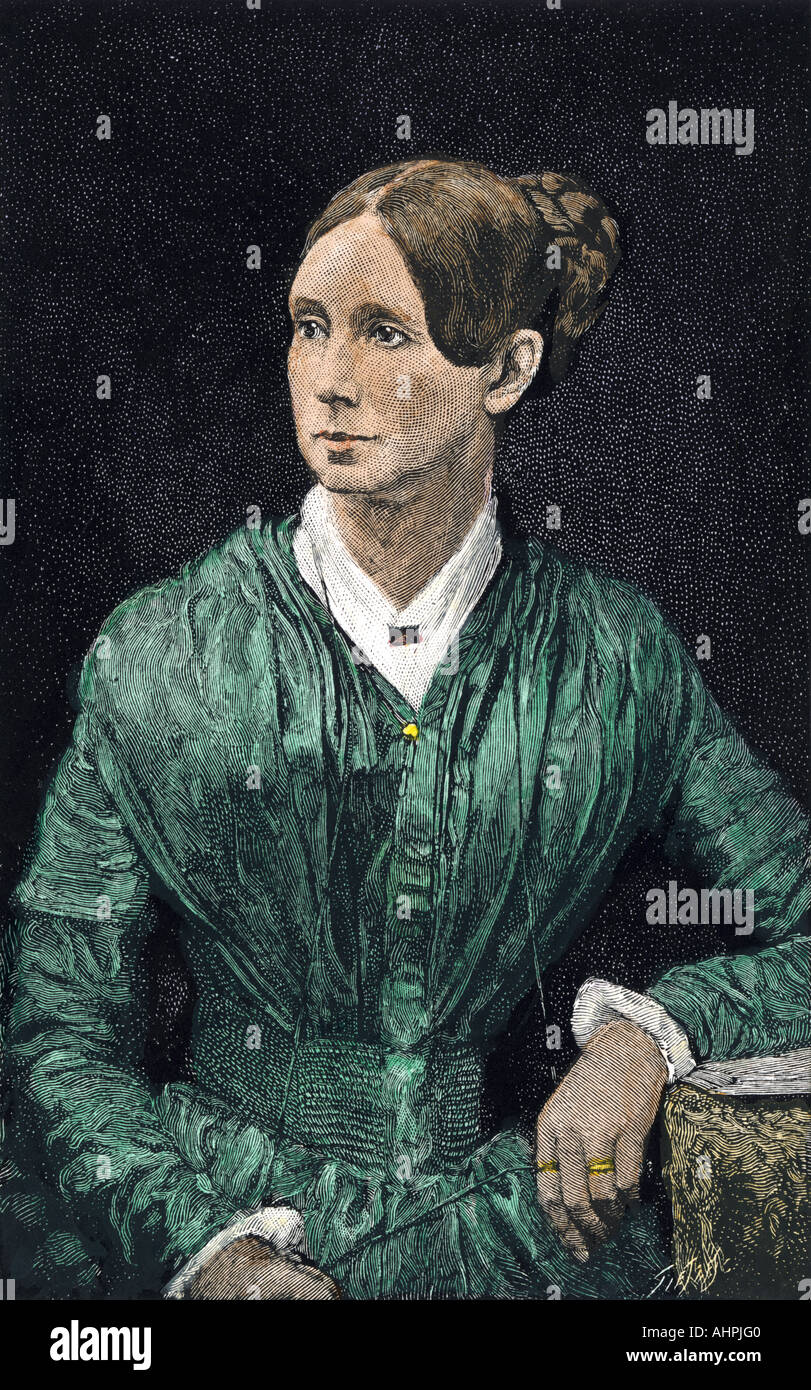 Dorothea Dix. Colorate a mano la xilografia Foto Stock