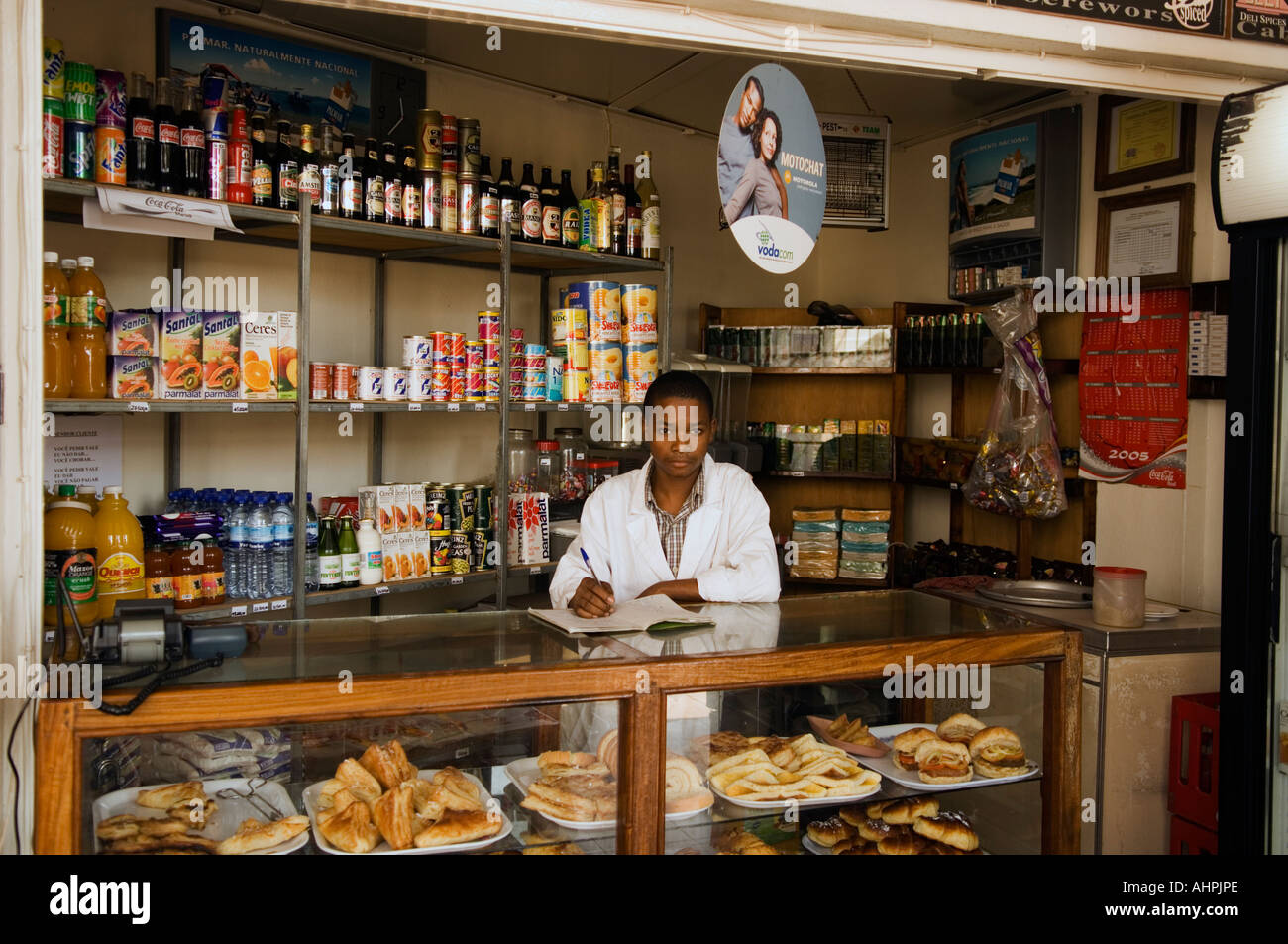 Pastelaria o paste negozi sono comuni in Beira, Beira Mozambico Foto Stock
