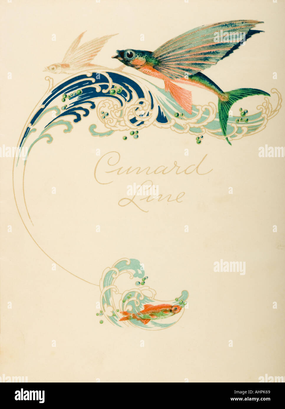 Il menu della cena. Cunard Line RMS Caronia. Natale 1929. Foto Stock