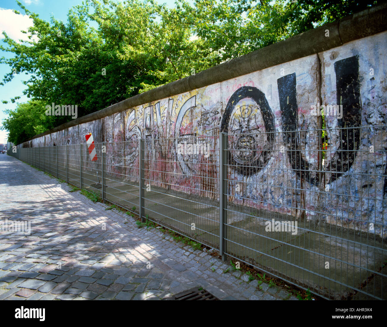 La sezione del muro di Berlino, Berlino Germania Foto Stock