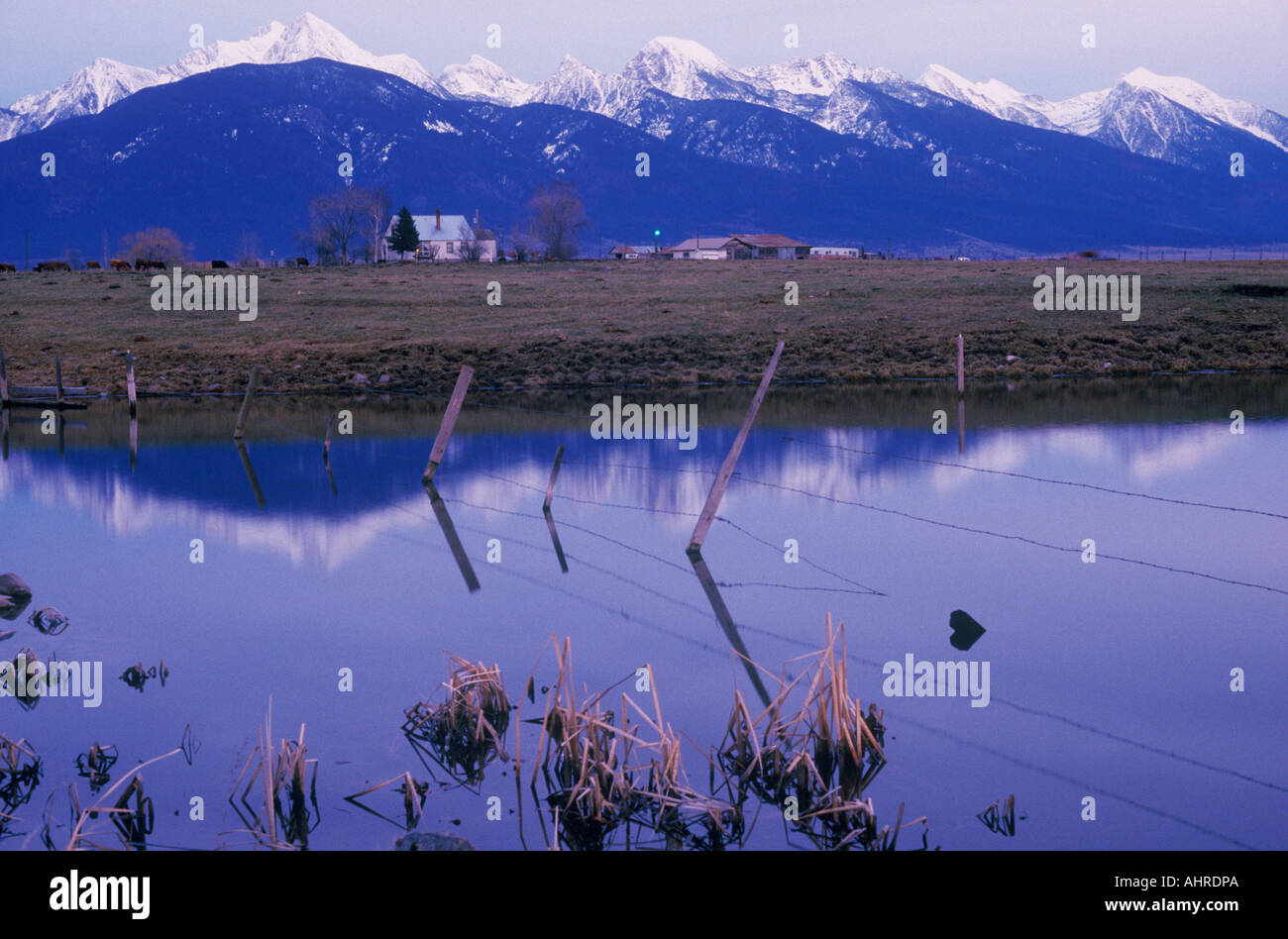 Ninepipe National Wildlife Refuge Montana Foto Stock