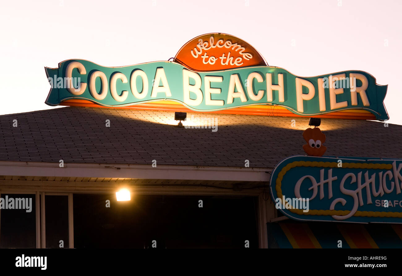 Cocoa Beach, Florida Pier USA Foto Stock