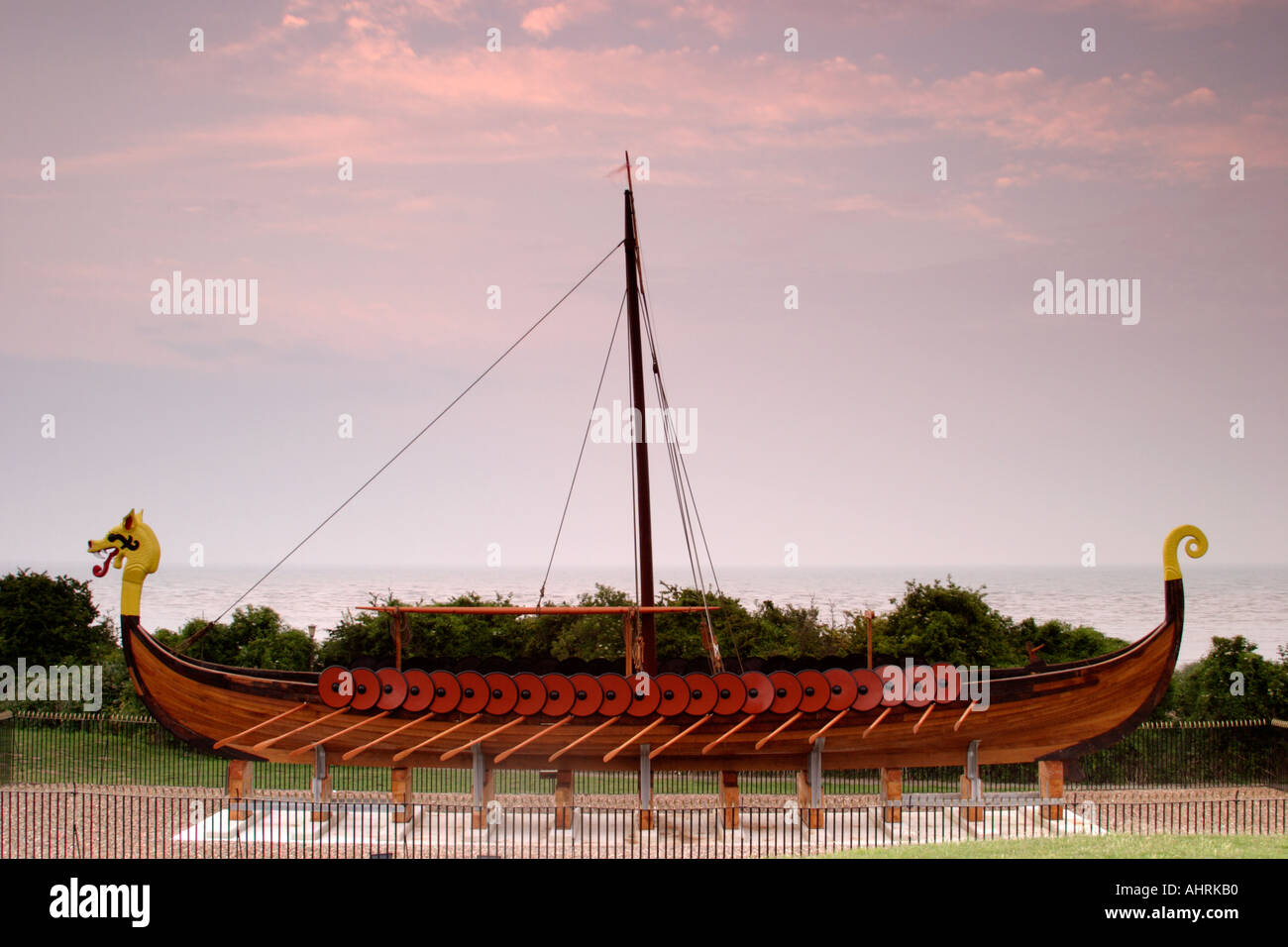 Viking barca lunga Foto Stock