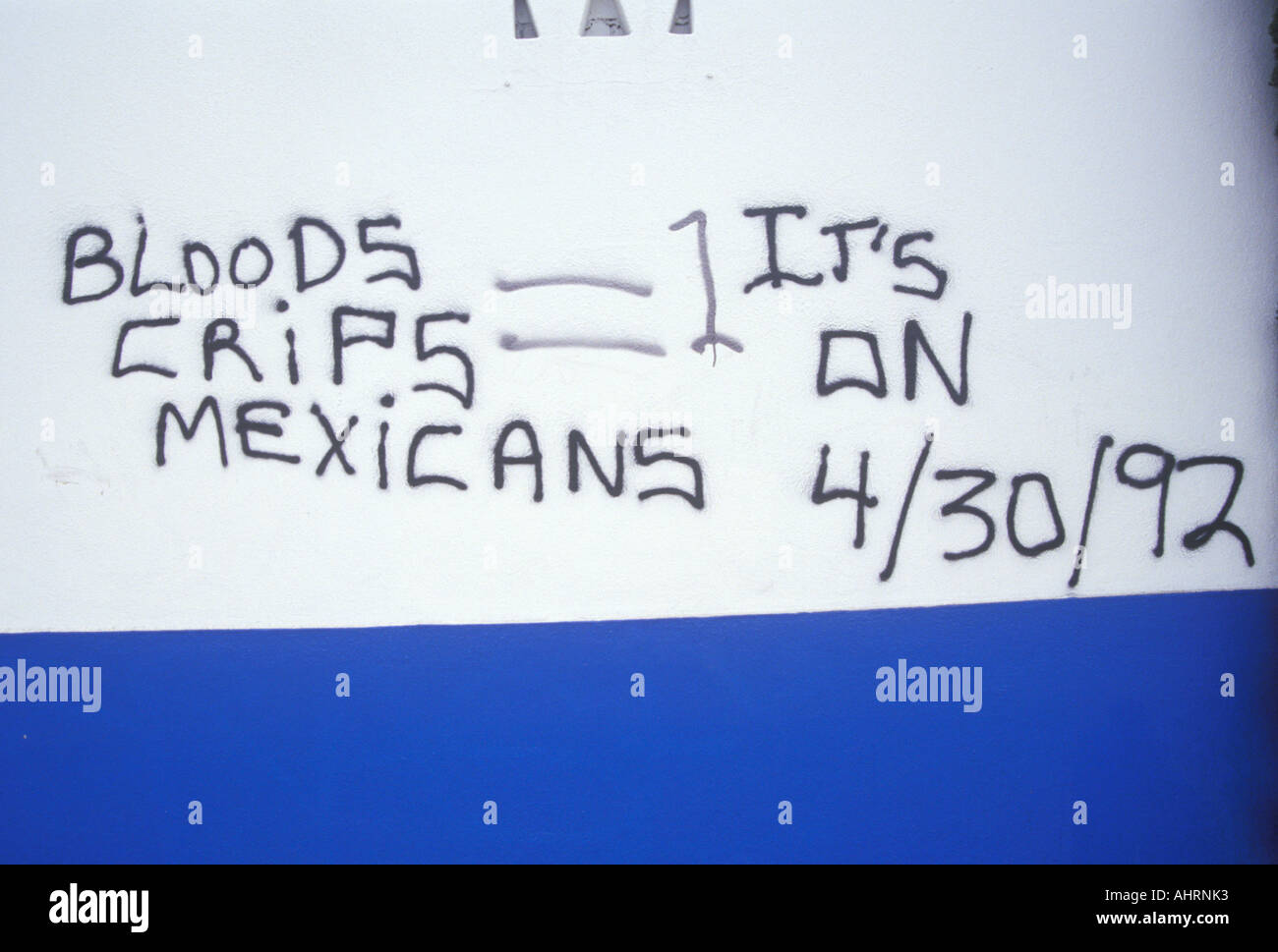 Pista graffiti South Central di Los Angeles in California Foto Stock