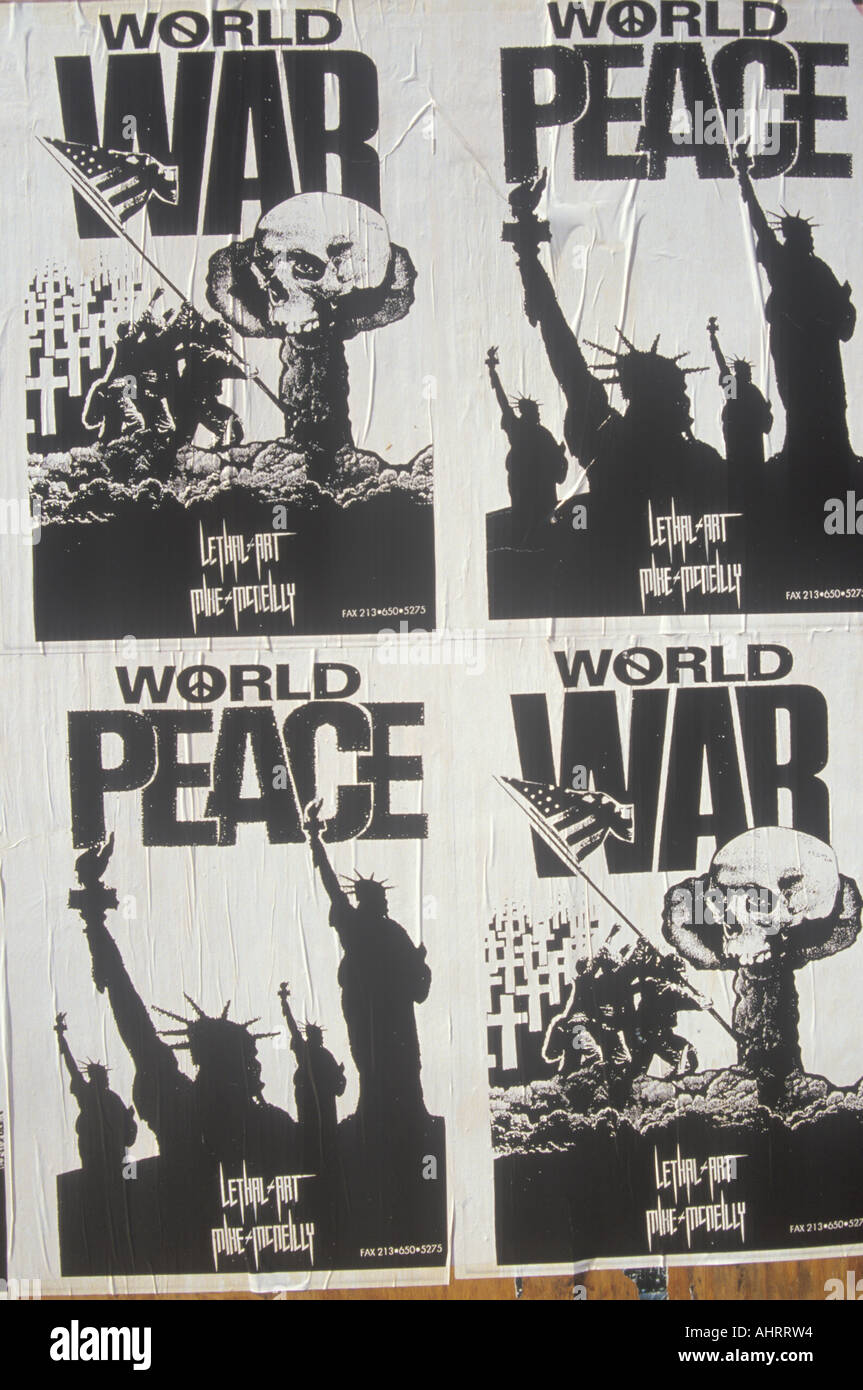 Anti guerra poster California Foto Stock