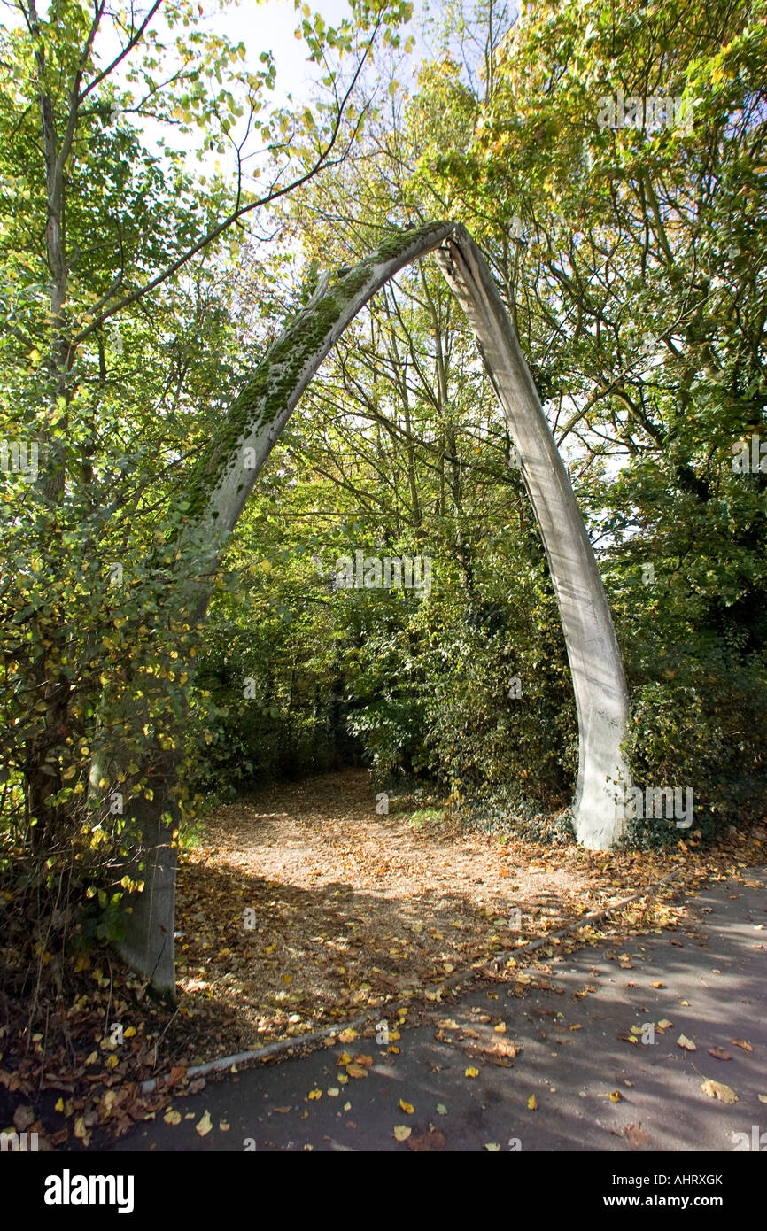 Un arco modo unità di ingresso realizzato di Whalebone in Wood Street Barnet Hertfordshire popolare in epoca vittoriana nel XVIII secolo Foto Stock