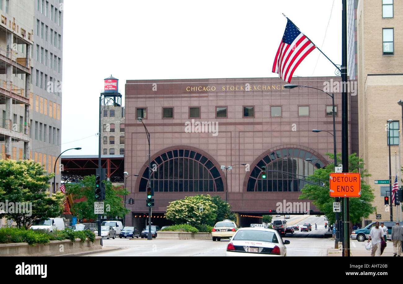 Borsa di Chicago. Chicago in Illinois IL USA Foto Stock