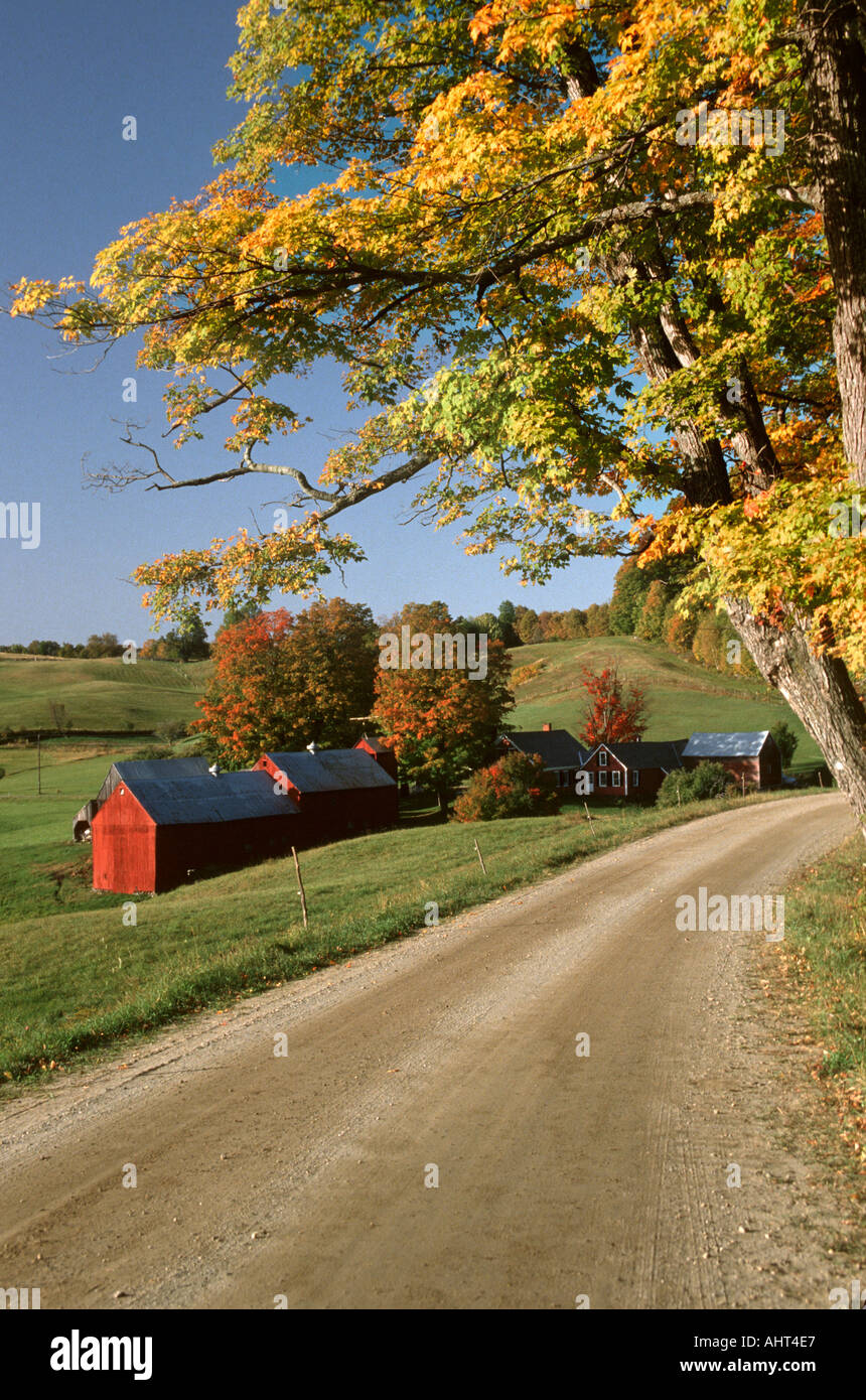 La Fattoria di Jenny durante il periodo autunnale Redding Vermont Foto Stock