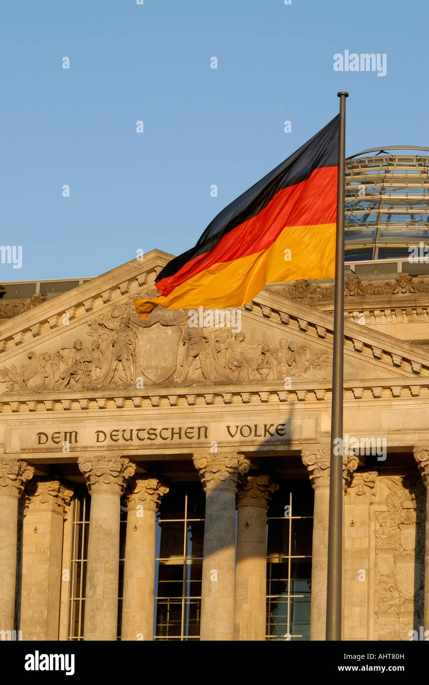 Il tedesco dalla sede del parlamento Reichstag Foto Stock