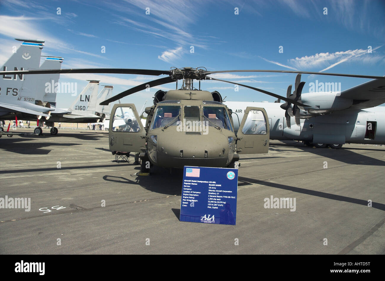Noi Sikorsky UH-60L, Black Hawk elicottero a 2006 Farnborough Foto Stock