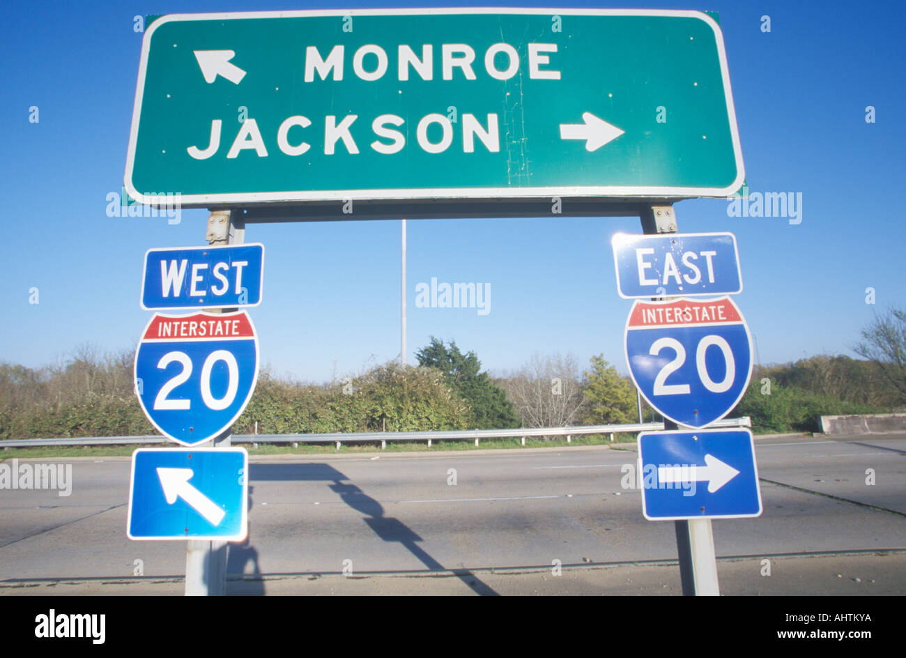 Interstate Highway ad est e ad ovest di Monroe e Jackson chiamato dopo presidenti americani Foto Stock