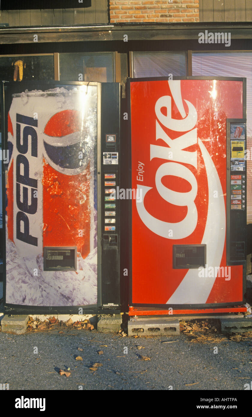 Bibita distributori automatici Manchester VT Foto Stock