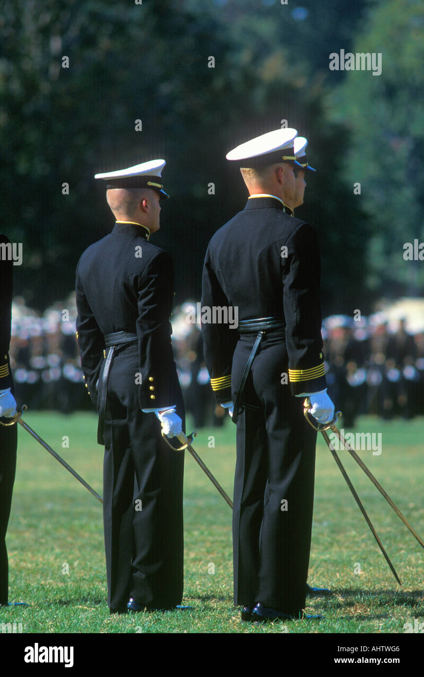 Aspiranti guardiamarina accademia navale degli Stati Uniti Annapolis Maryland Foto Stock