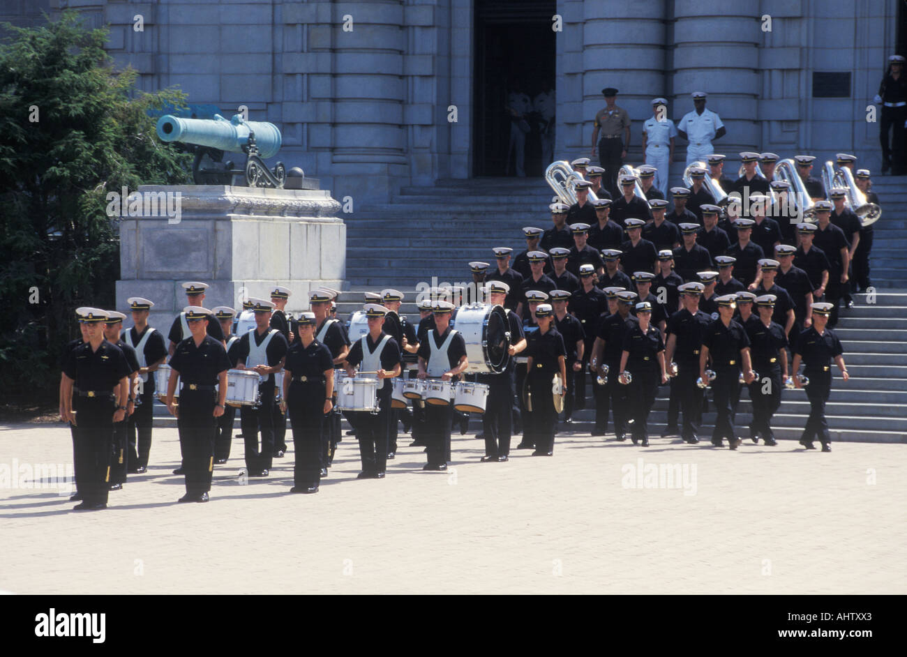 Marching Band Accademia Navale degli Stati Uniti Annapolis Maryland Foto Stock