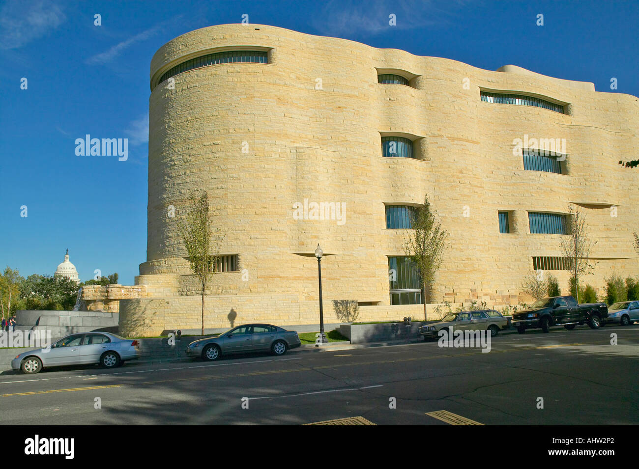 Museo Nazionale degli indiani americani e il Campidoglio US Smithsonian in Washington D C Foto Stock