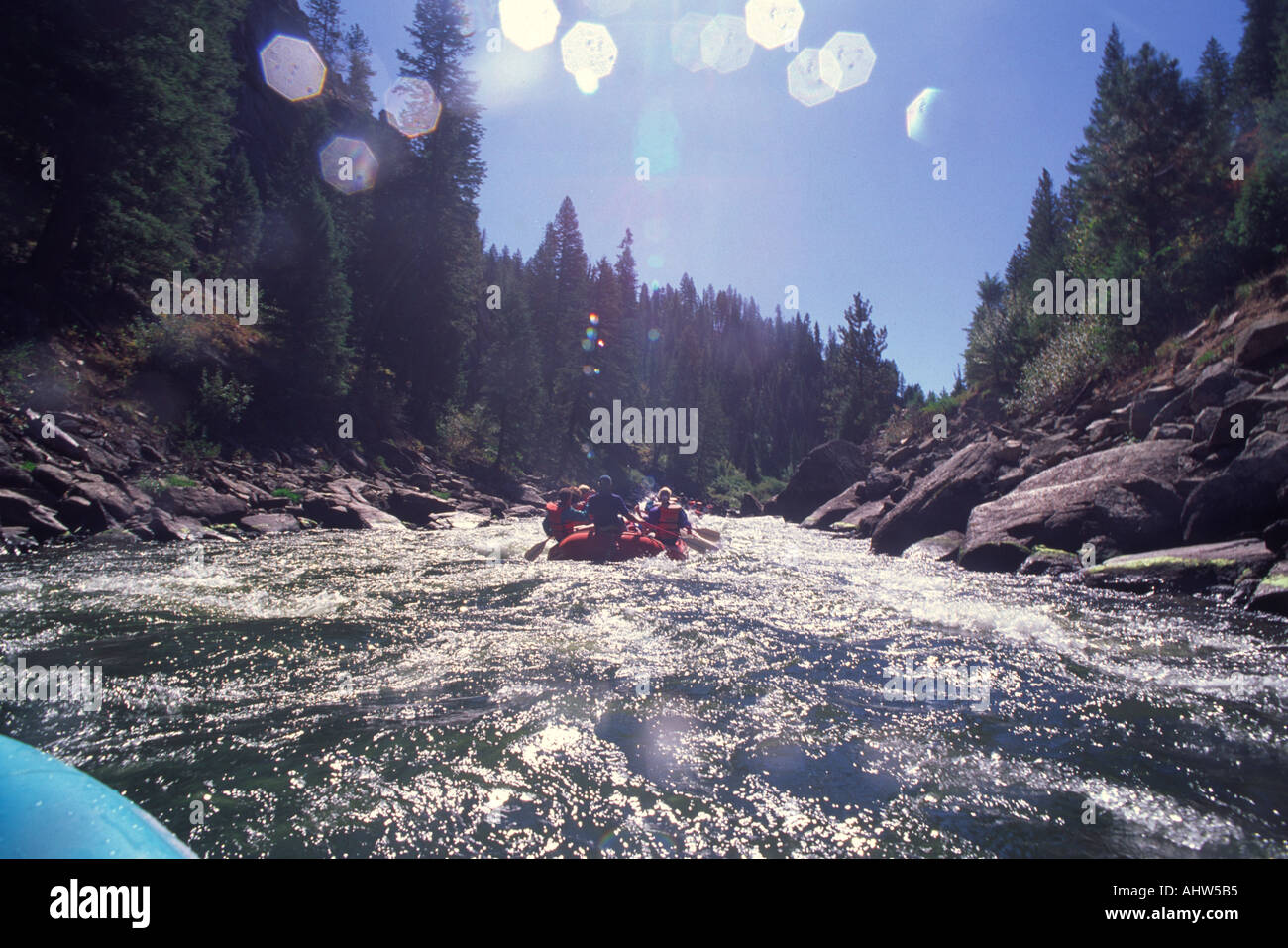 Rafting Centro forcella Salmon River Idaho Foto Stock